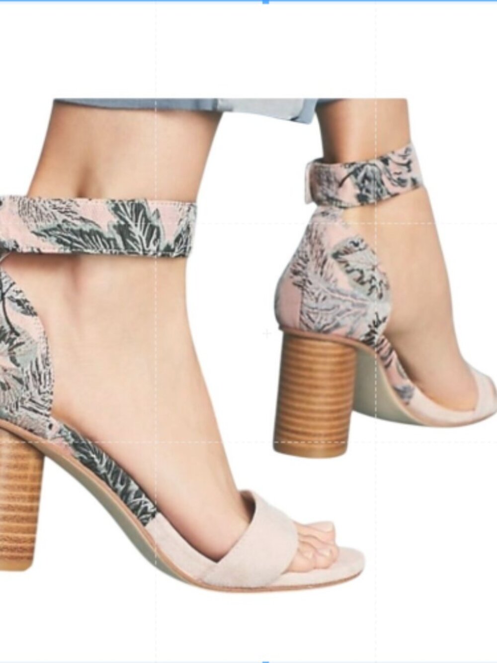Jeffrey Campbell Purdy Heels floral botanical print size 8 sandals